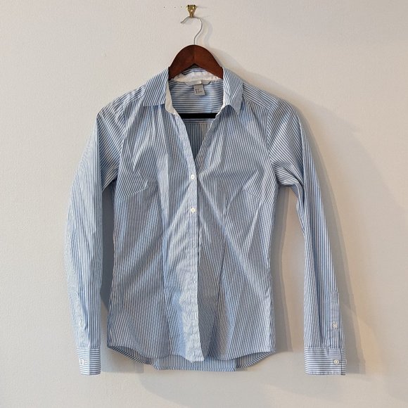 H&M Blue Striped Button Down - Picture 1 of 5